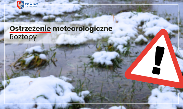 Ostrzeżenie meteo Roztopy na strone
