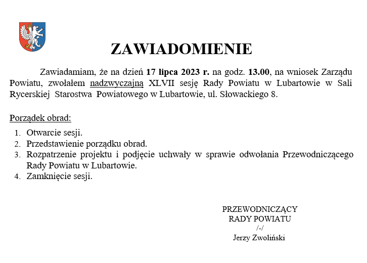 Zawiadomienie